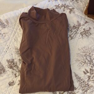 Free People Brown Turtleneck Top